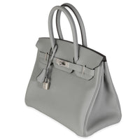 Hermès Gris Meyer Togo Birkin 30 PHW Handbag sv