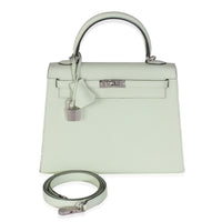 Hermès Vert Fizz Epsom Sellier Kelly 25 PHW Handbag clasp