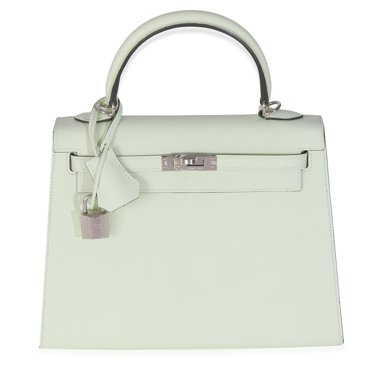 Hermès Vert Fizz Epsom Sellier Kelly 25 PHW Handbag fv