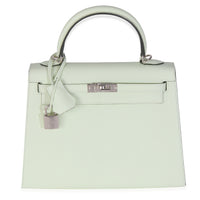Hermès Vert Fizz Epsom Sellier Kelly 25 PHW Handbag fv