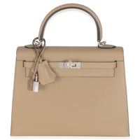Hermès Poussiere Epsom Sellier Kelly 25 EHW Handbag fv