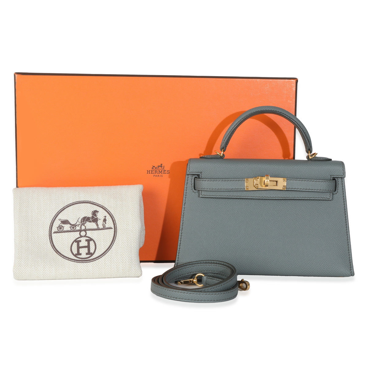 Hermès Vert Amande Epsom Mini Kelly 20 II GHW Handbag ad1