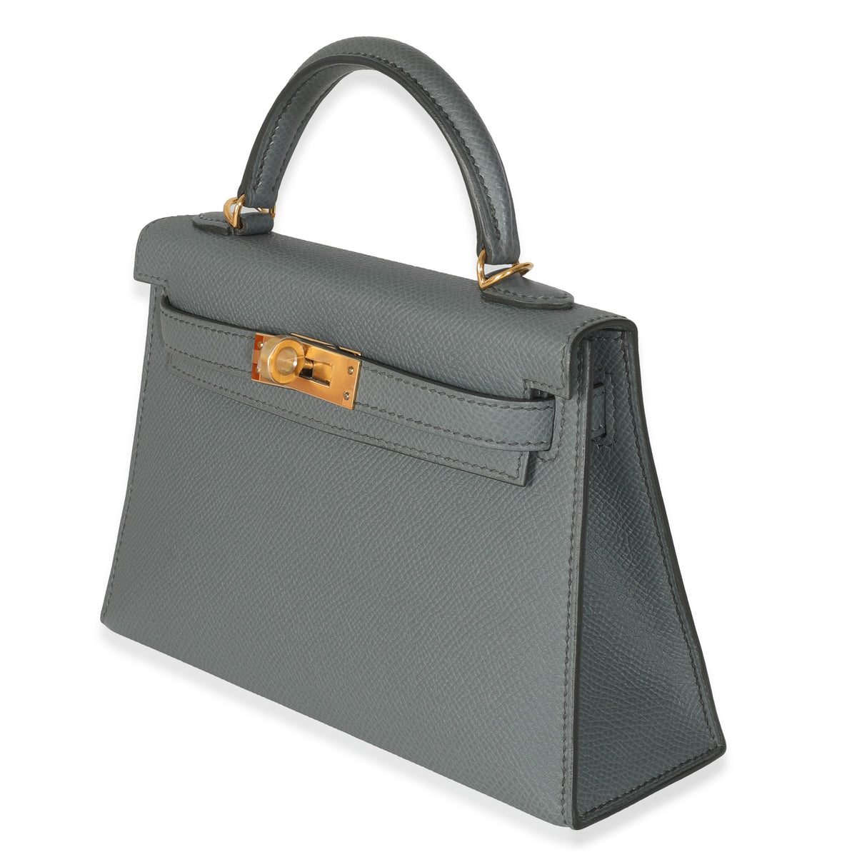 Hermès Vert Amande Epsom Mini Kelly 20 II GHW Handbag sv
