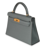 Hermès Vert Amande Epsom Mini Kelly 20 II GHW Handbag sv