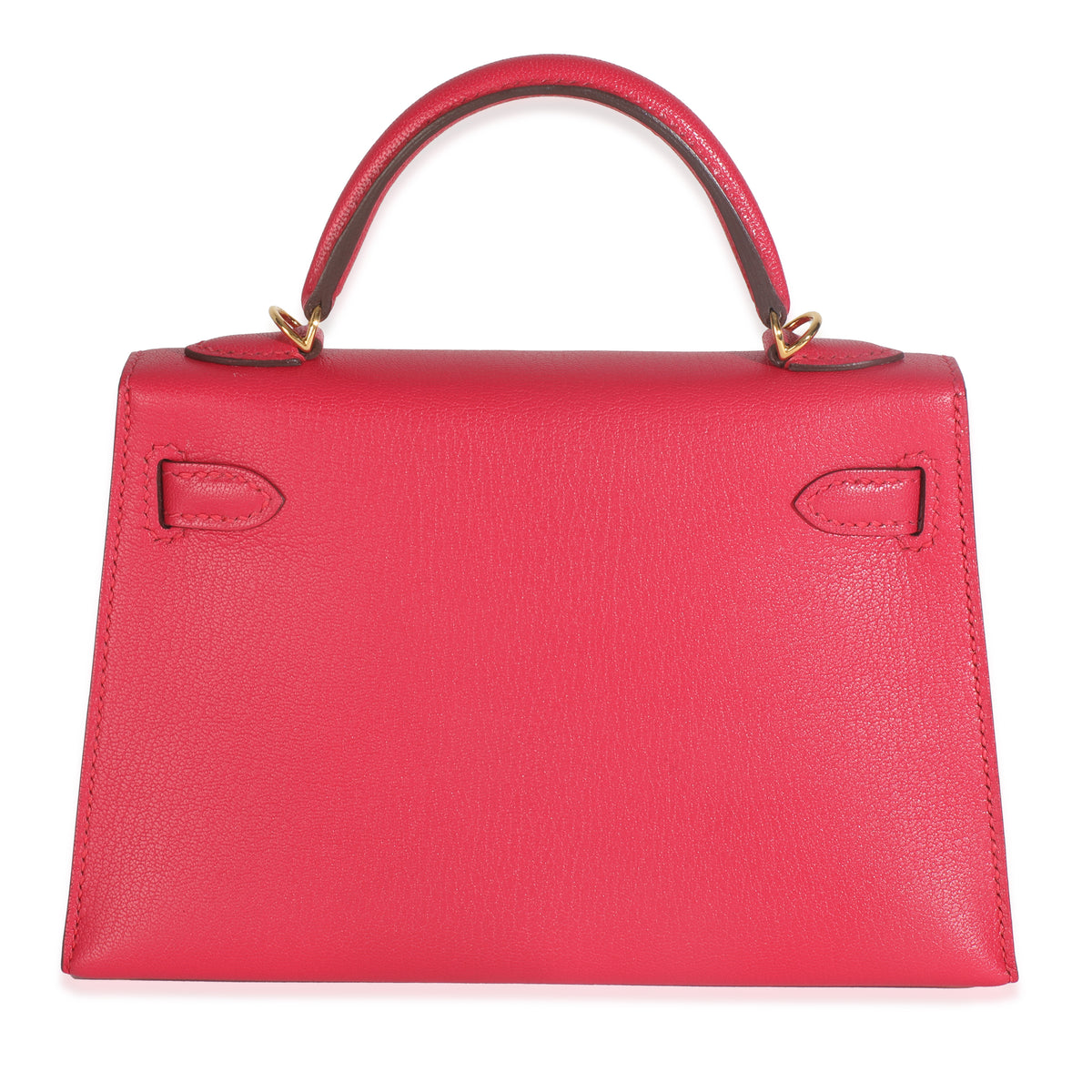 Hermès Rose Extreme Chevre Chamkila Sellier Mini Kelly II 20 GHW Handbag stamp