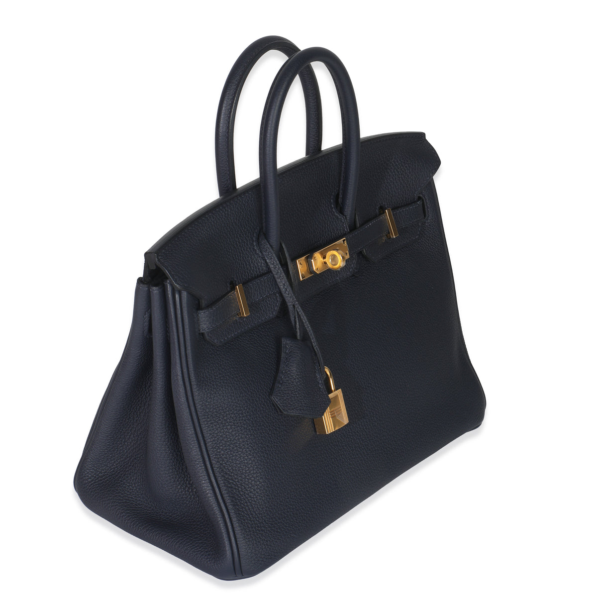 Hermès Bleu Nuit Togo Birkin 25 GHW Handbag pv