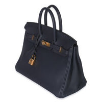 Hermès Bleu Nuit Togo Birkin 25 GHW Handbag sv