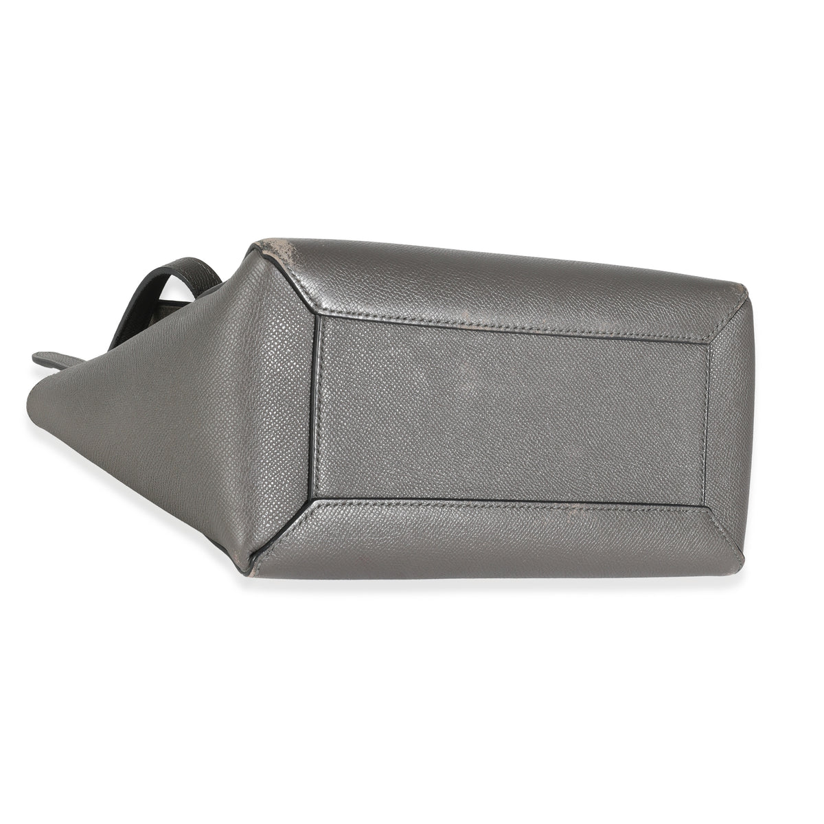 Celine Grey Grained Calfskin Micro Belt Bag Handbag clasp