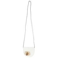 Loewe White Calfskin Heel Metal Flower Crossbody Handbag ad1