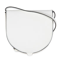 Loewe White Calfskin Heel Metal Flower Crossbody Handbag bv