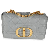 Christian Dior Blue Supple Calfskin Small Caro Chain Bag Handbag fv