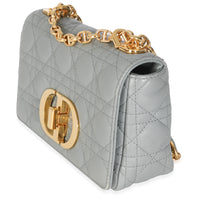 Christian Dior Blue Supple Calfskin Small Caro Chain Bag Handbag sv