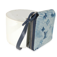 Louis Vuitton Blue Hickory Stripes Denim Monogram Watercolor Wallet On Strap Wallet pv