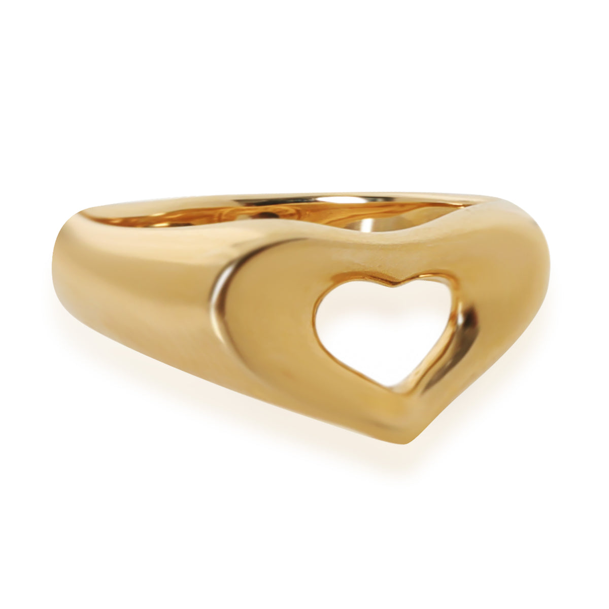 Tiffany & Co. Yellow Gold  Elsa Peretti Vintage Open Heart Ring fv