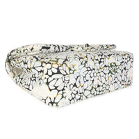 Chanel Multicolor White Cut Out Floral Jumbo Double Flap Bag Handbag clasp
