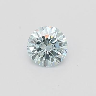 GIA Certified 0.11 Ct Round Cut Fancy Green-Blue Loose Diamond