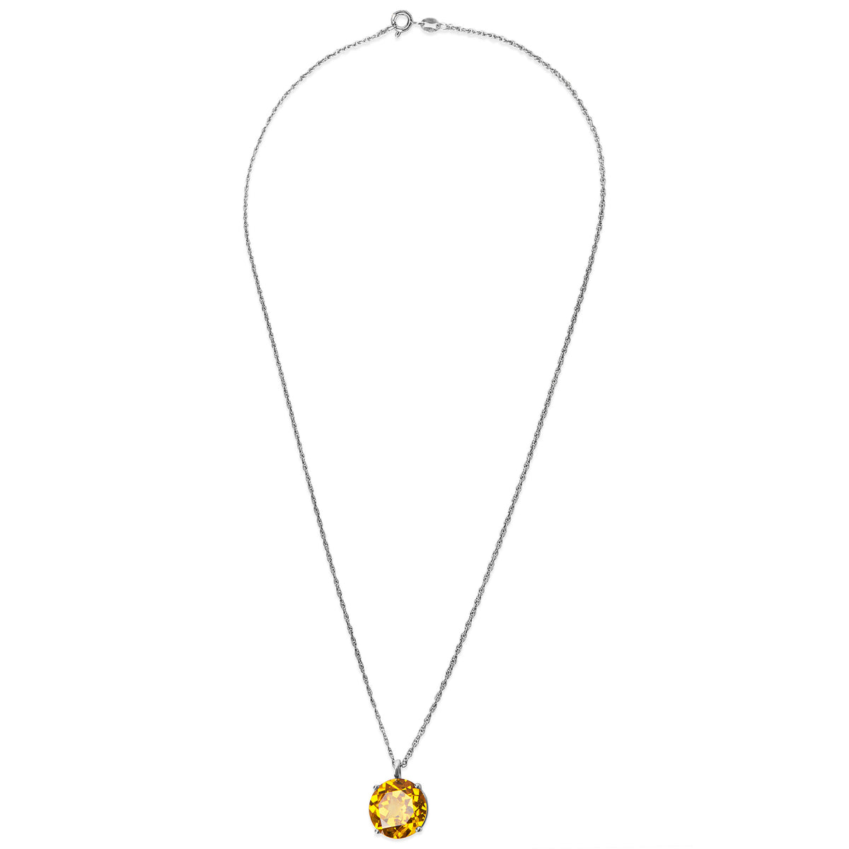 Robert Manse BRAND NEW Created Sapphire Pendant in Sterling Silver with Chain 14mm av