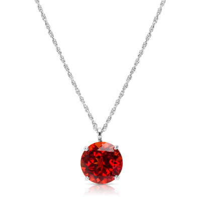 Robert Manse BRAND NEW Created Sapphire Pendant in Sterling Silver with Chain 14mm fv