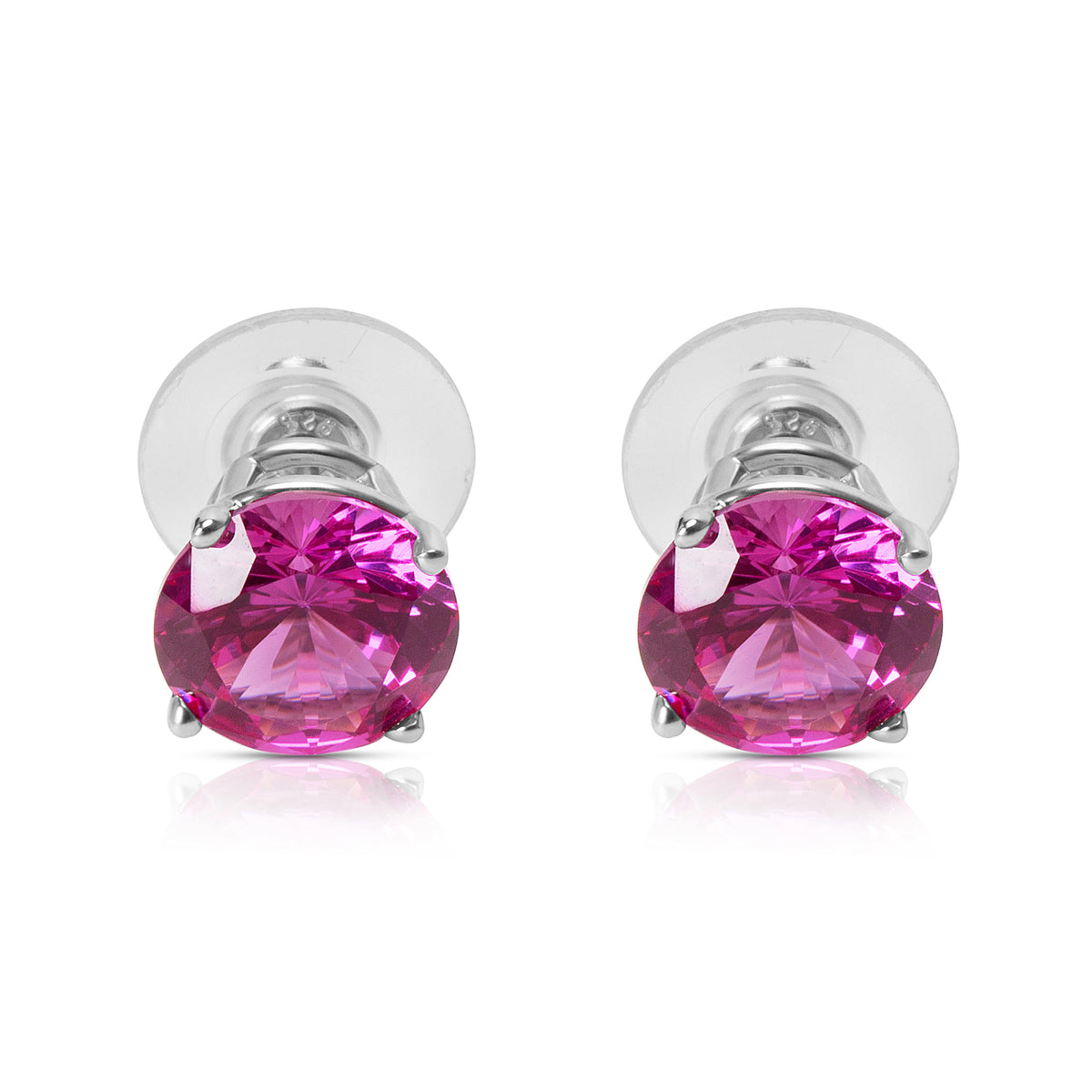 myGemma BRAND NEW Created Sapphire Fashion Earrings in Sterling Silver 10mm av