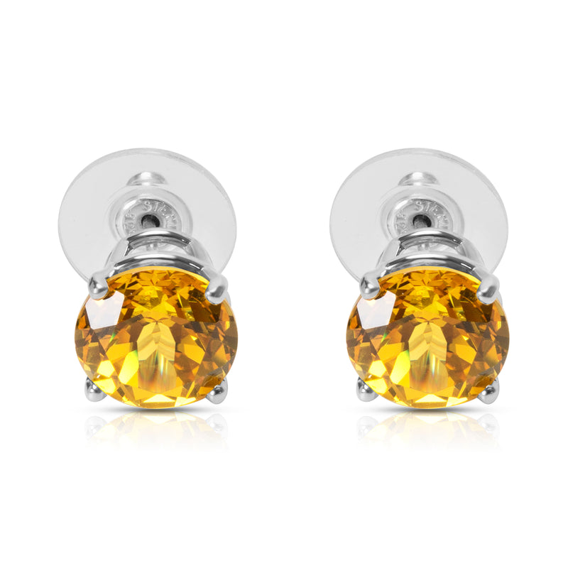 myGemma BRAND NEW Created Sapphire Fashion Earrings in Sterling Silver 10mm fv