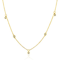 Rock & Divine Dawn Collection Sunshine Diamond Necklace in 18K Yellow Gold pv
