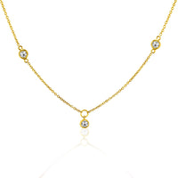 Rock & Divine Dawn Collection Sunshine Diamond Necklace in 18K Yellow Gold fv