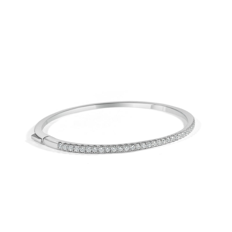 myGemma Diamond Bangle in 14KT White Gold fv