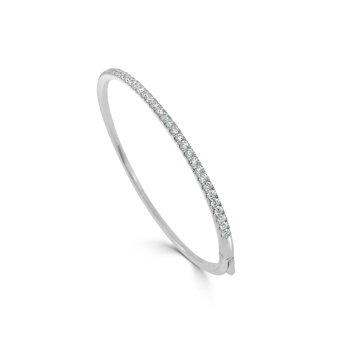 myGemma Diamond Bangle in 14KT White Gold sv