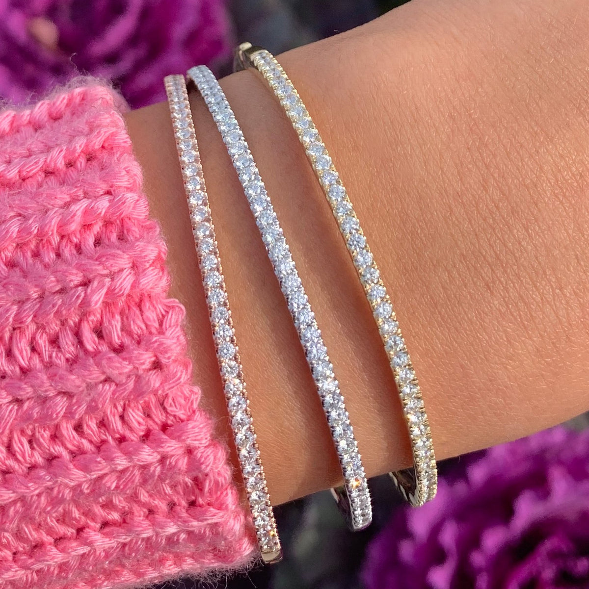myGemma Diamond Bangle in 14K Yellow Gold (1.00 ctw) av