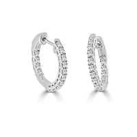 myGemma 14k White Gold & Diamond Hoop Earrings fv