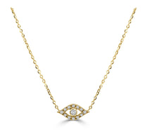myGemma 14k Yellow Gold & Diamond Evil Eye Necklace fv