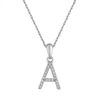 myGemma 14k Gold & Diamond Initial Necklace  A fv
