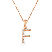 myGemma 14k White Gold & Diamond Initial Necklace  F sv