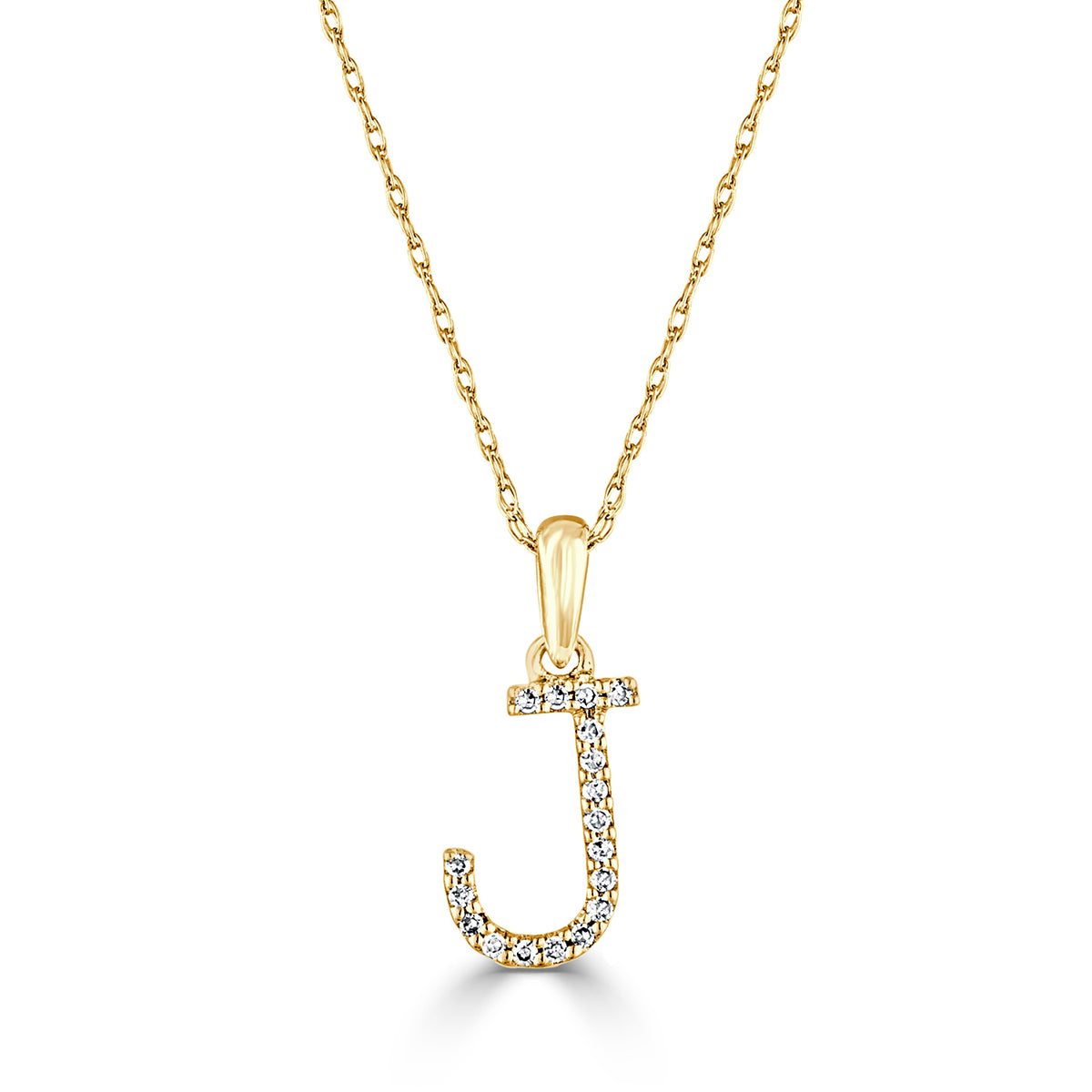 Sabrina Designs Co. 14k White Gold & Diamond Initial Necklace  J bv