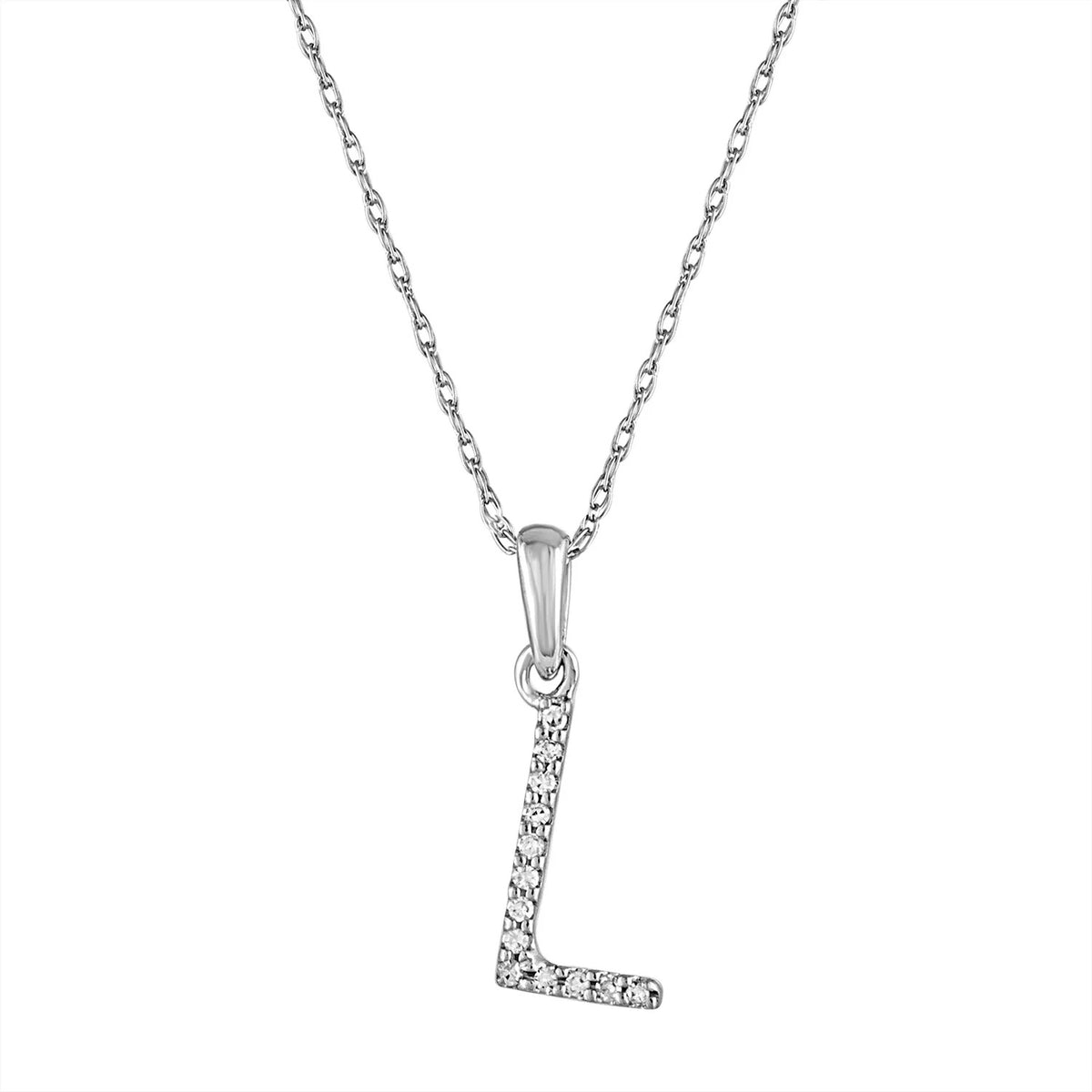 Sabrina Designs Co. 14k Gold & Diamond Initial Necklace  L fv