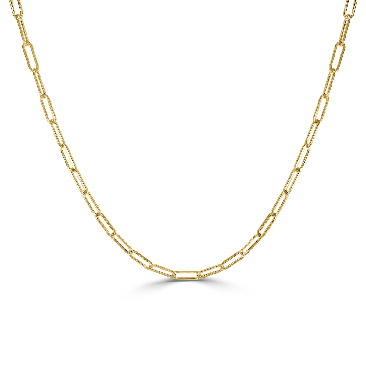 myGemma Paperclip Link Necklace in 14K Yellow Gold fv