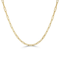 myGemma Paperclip Link Necklace in 14K Yellow Gold fv