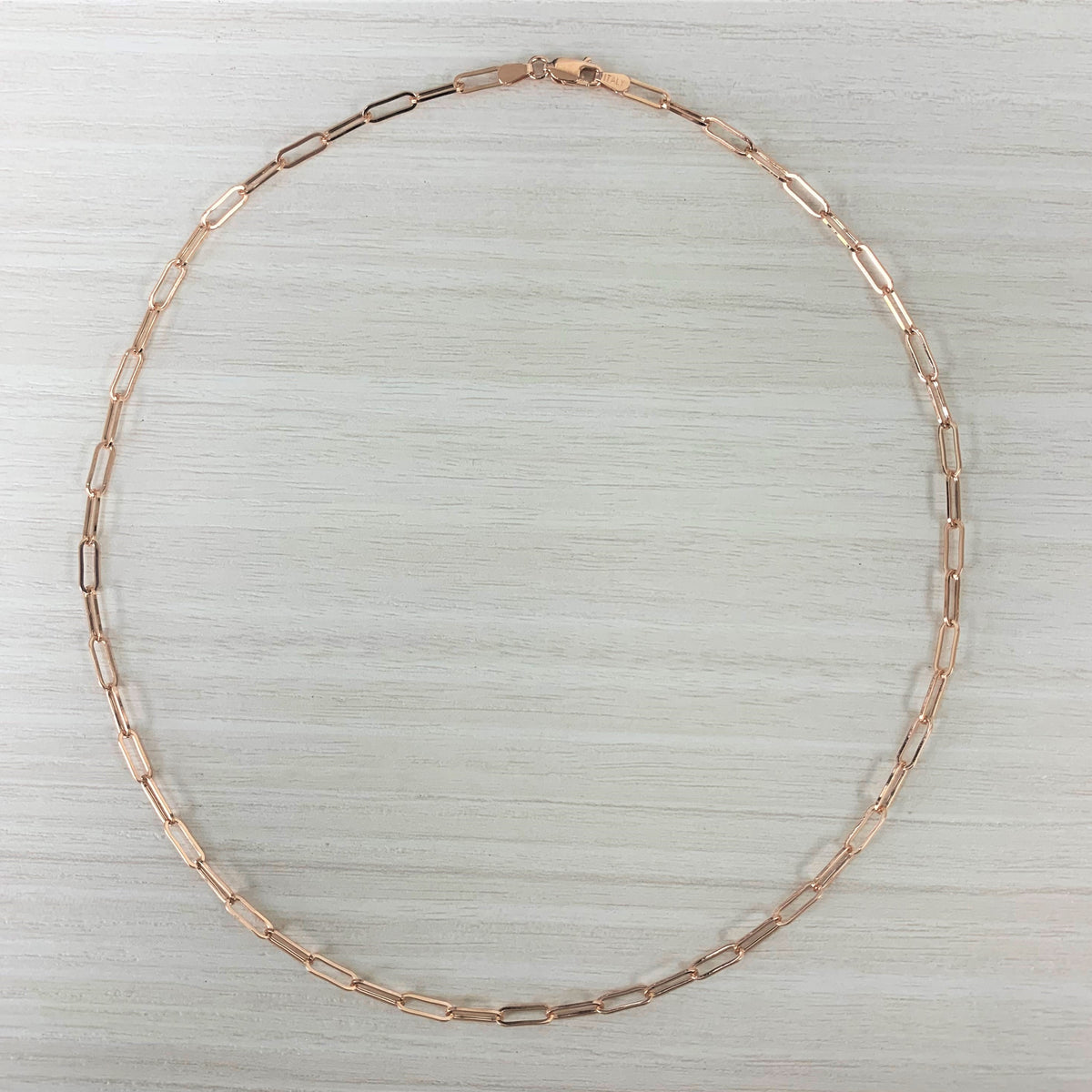 myGemma Paperclip Link Necklace in 14K Yellow Gold sv