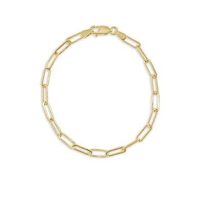 myGemma Paperclip Link Bracelet in 14K Yellow Gold fv