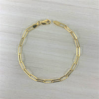 myGemma Paperclip Link Bracelet in 14K Yellow Gold sv