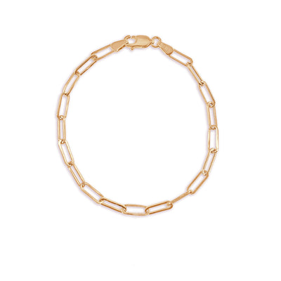 myGemma Paperclip Link Bracelet in 14K Rose Gold fv