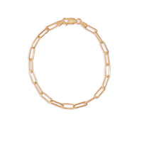 myGemma Paperclip Link Bracelet in 14K Rose Gold fv