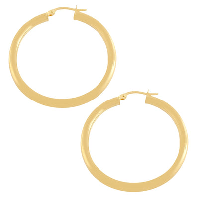myGemma Tube Hoop Earrings in 14K Yellow Gold fv