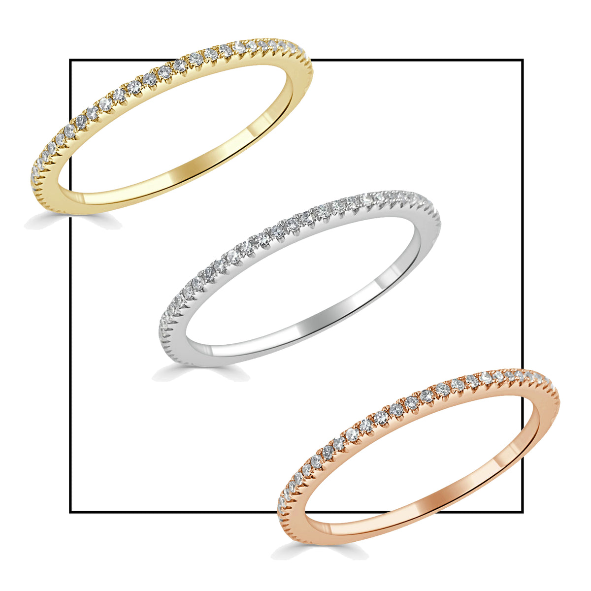myGemma Diamond Eternity Band in 14k Rose Gold sv