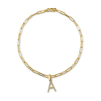 myGemma 14k Gold & Diamond Initial 