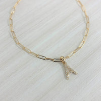 myGemma 14k Gold & Diamond Initial 