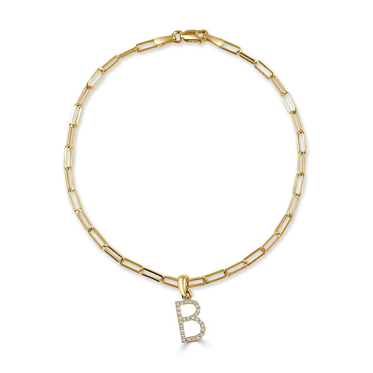myGemma 14k Gold & Diamond Initial 