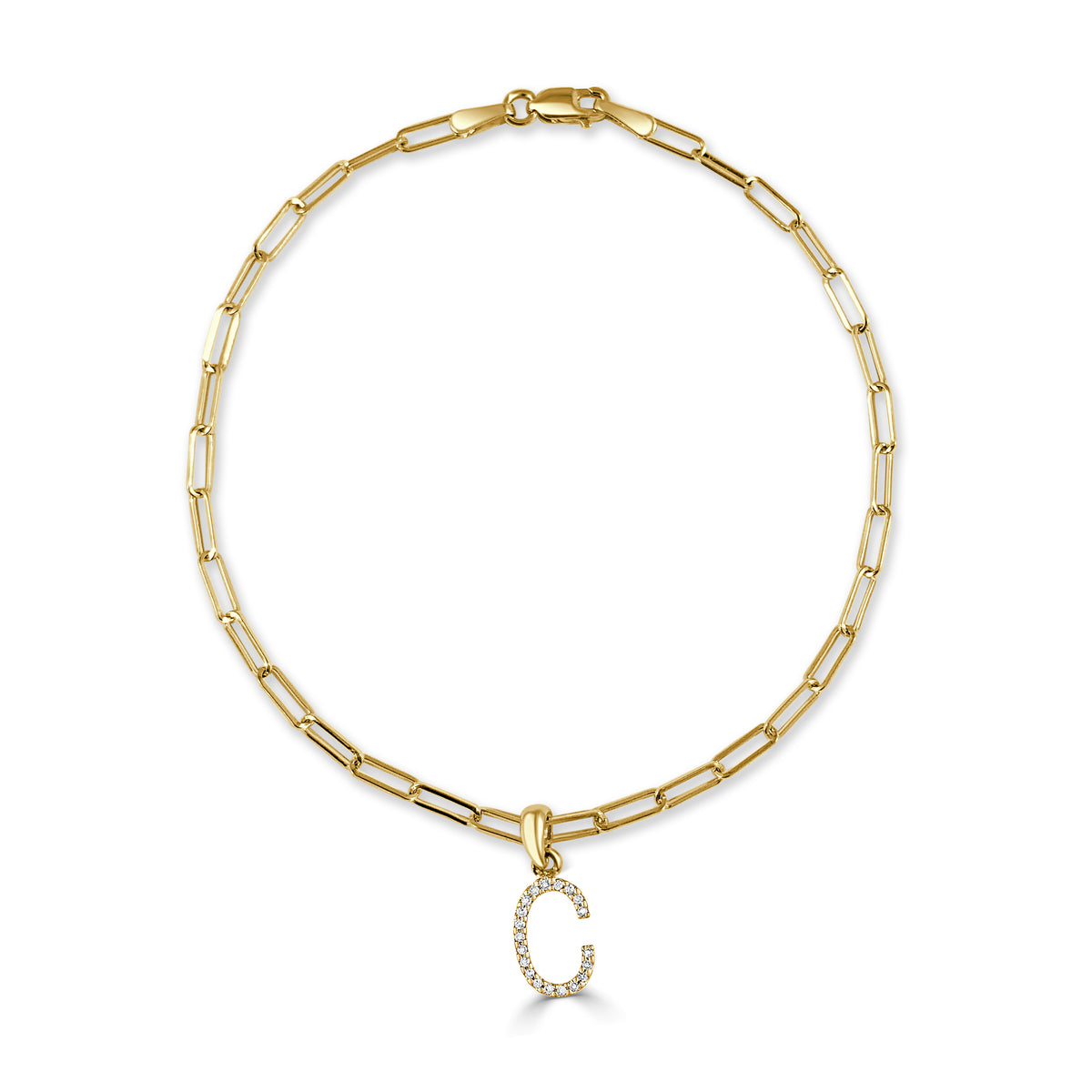 myGemma 14k Gold & Diamond Initial 