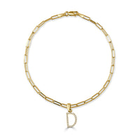 myGemma 14k Gold & Diamond Initial 