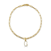 myGemma 14k Gold & Diamond Initial 